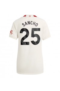 Manchester United Jadon Sancho #25 Jalkapallovaatteet Naisten Kolmaspaita 2023-24 Lyhythihainen